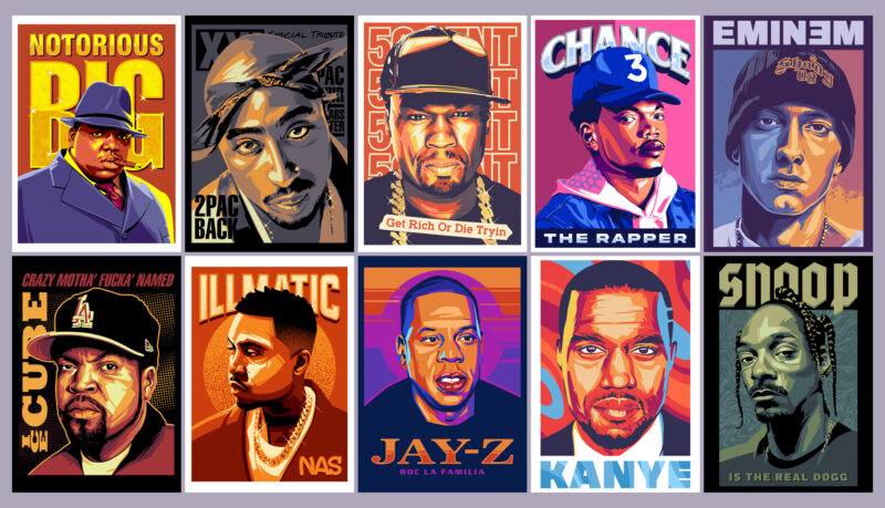 GREATEST POP ART DESIGNS – RAPPER ARTWORKS THEME part 2