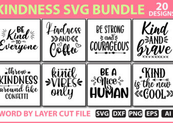 Kindness SVG Bundle t shirt vector art