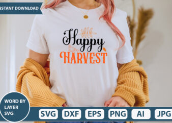 HAPPY HARVEST SVG Vector for t-shirt
