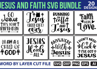 Jesus and Faith SVG Bundle vector clipart