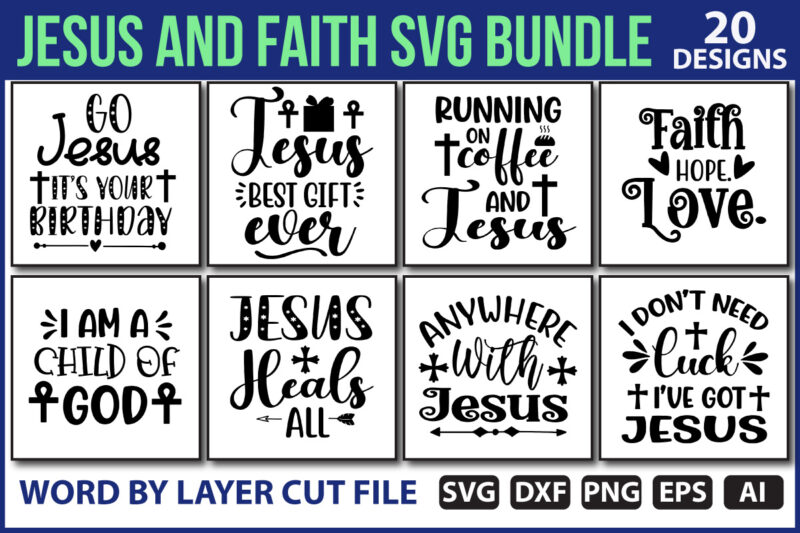 Jesus and Faith SVG Bundle