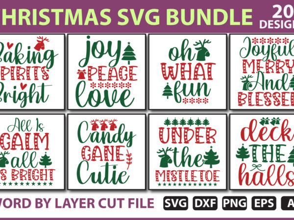 Christmas svg bundle t shirt vector file