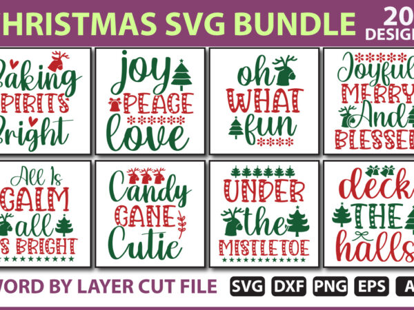 Christmas svg bundle t shirt vector file