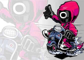 Scooter t shirt template vector