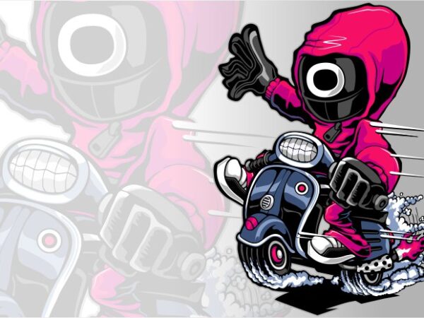 Scooter t shirt template vector