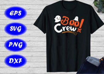 Halloween Boo Crew Shirt, Cute ghost, Broom, Skull Shirt, Print Template graphic t shirt