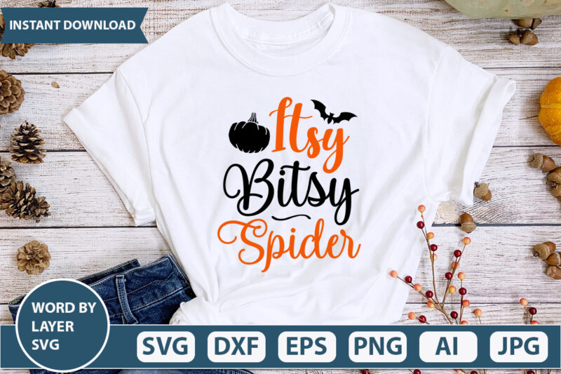 Itsy Bitsy Spider SVG Vector for t-shirt