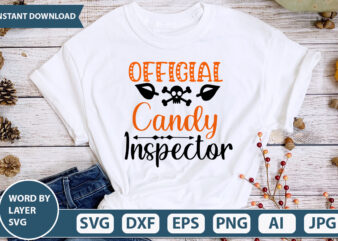 Official Candy Inspector SVG Vector for t-shirt
