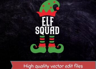 Christmas ELF Squad Xmas Pajama Holiday T-shirt design svg, Christmas ELF Squad Xmas Pajama Holiday png, Christmas ELF Squad Xmas Pajama Holiday eps,