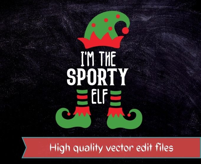 I’m The Sporty Elf Shirt Xmas Matching Christmas Christmas Funny ELF Dabbing Wonderful Costume T-shirt design svg,