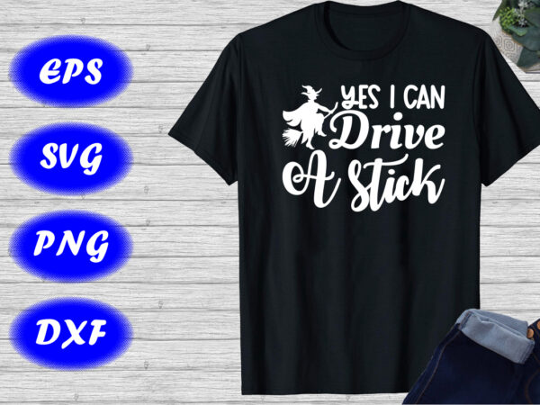 Yes i can drive a stick shirt funny halloween shirt, halloween witch broom flying shirt print template t shirt design template