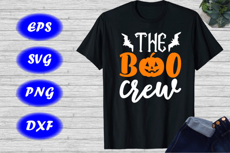 The boo crew shirt Halloween t-Shirt Halloween Bats Pumpkin Shirt template