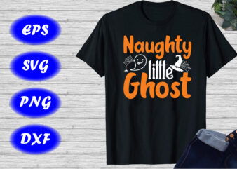 Naughty little ghost Shirt Halloween Shirt cute little ghost spider net Halloween hat shirt template