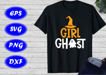 Girl Ghost Shirt Girl shirt Halloween Hat Shirt Halloween Ghost Shirt Print Template