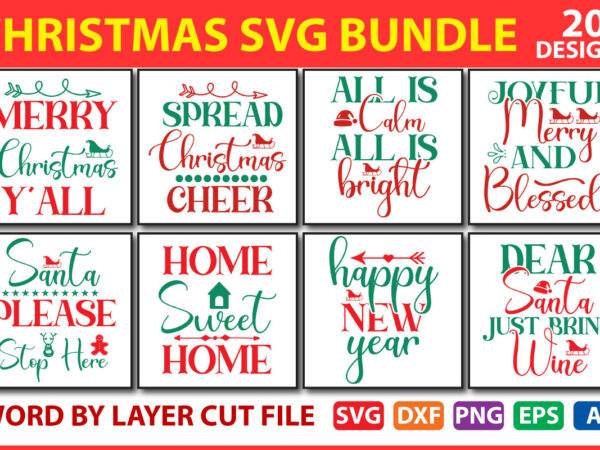 Christmas svg bundle vol.10 t shirt vector file