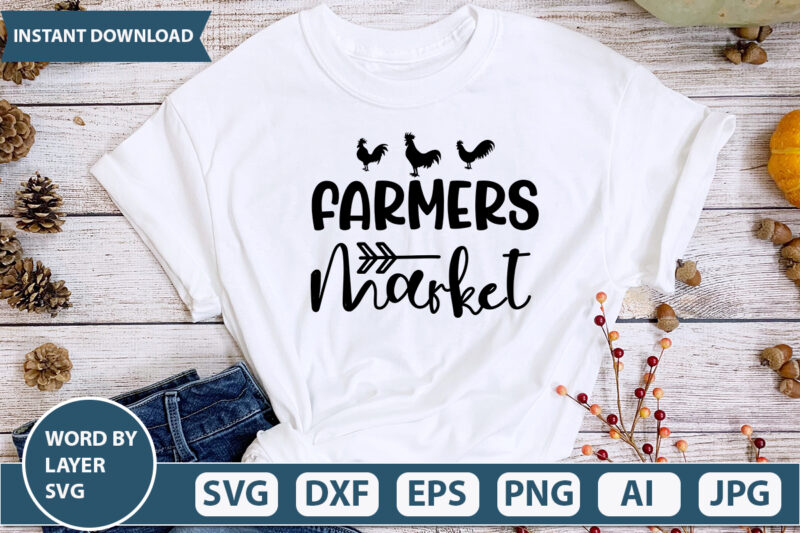 Farmers Market SVG Vector for t-shirt