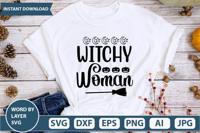 witchy woman SVG Vector for t-shirt
