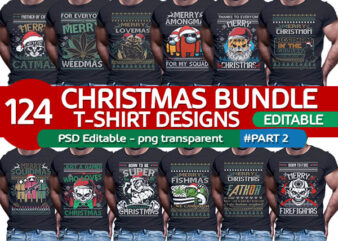 124 ugly christmas Tshirt designs bundle for womens mens and family part2