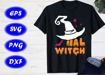 Real witch Halloween Hat shirt print template, Halloween bats shirt