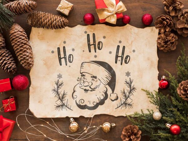 Christmas santa claus ho ho ho gift diy crafts svg files for cricut, silhouette sublimation files t shirt vector file