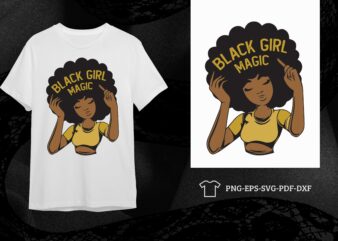 Black Girl Magic Silhouette SVG Diy Crafts Svg Files For Cricut, Silhouette Sublimation Files
