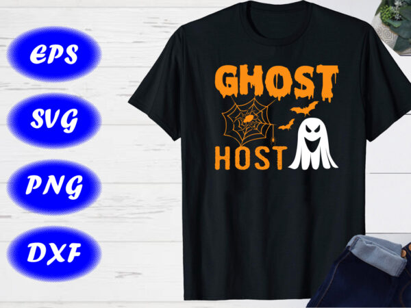 Ghost host spider net shirt print template, halloween ghost, bats shirt
