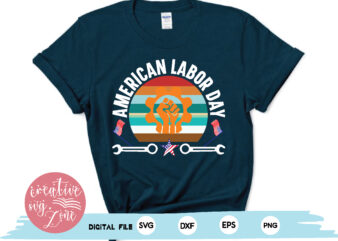 american labor day t shirt vector