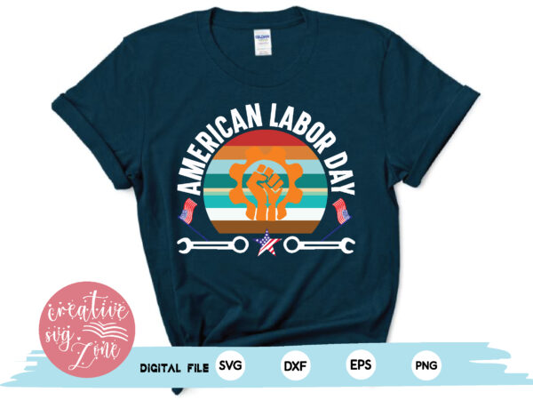 American labor day t shirt vector