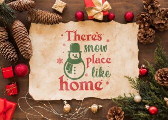 Theres Snow Place Like Home Christmas Gift Diy Crafts Svg Files For Cricut, Silhouette Sublimation Files