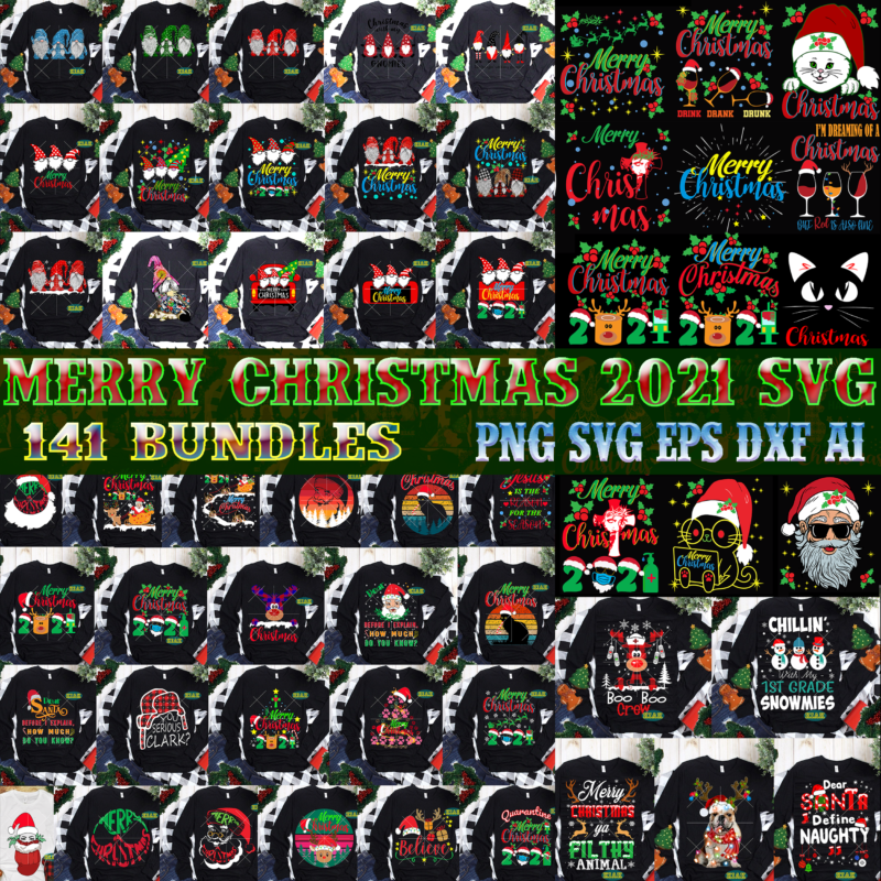 141 Bundles Merry Christmas SVG, Christmas t shirt designs bundles, Christmas SVG Bundle, Christmas Bundle, Bundle Christmas, Christmas 2021 Bundle, Bundle Christmas SVG, Christmas Bundles, Xmas Bundle, Bundle Xmas Svg,