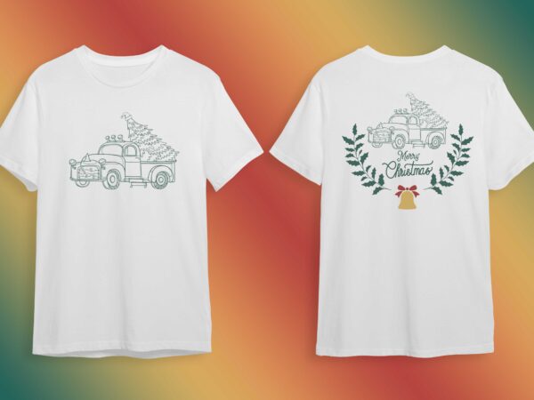 Truck merry christmas gift idea diy crafts svg files for cricut, silhouette sublimation files t shirt designs for sale Truck merry christmas gift idea diy crafts svg files for cricut, silhouette sublimation files t shirt designs for sale
