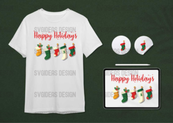 Christmas Gift, Happy Holidays Diy Crafts Svg Files For Cricut, Silhouette Sublimation Files