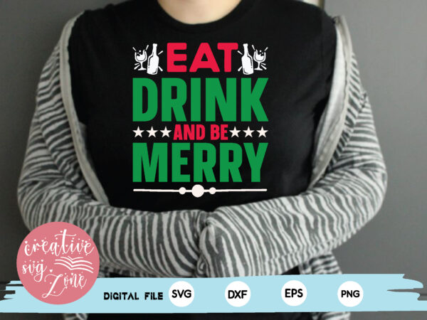 Eat drink and be merry vector clipart