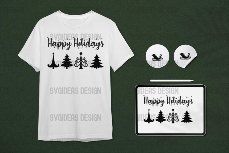 Happy Holiday Christmas Gift Diy Crafts Svg Files For Cricut, Silhouette Sublimation Files