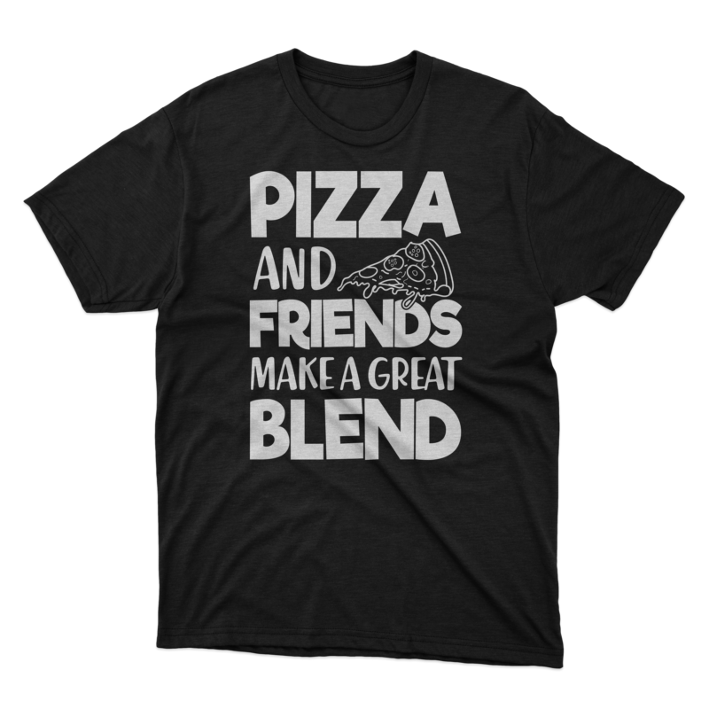 Pizza typography svg quotes design / PIzza svg tshirt/ Pizza typography slogan/ Body by pizza t shirt / A slice of heaven pizza t shirt / Pizza and friends make