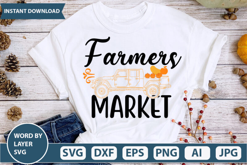 FARMERS MARKET SVG Vector for t-shirt