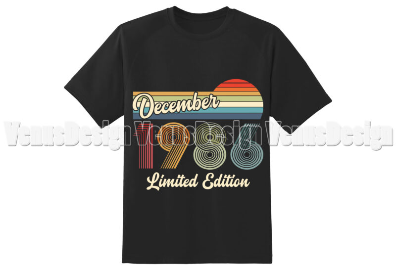 December 1986 Birthday Limited Edition Editable Tshirt Design