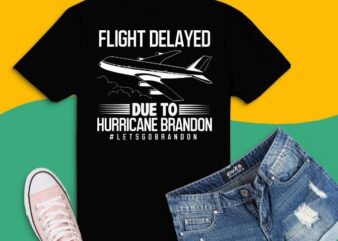 Flight Delayed Due To Hurricane Brandon Let’s Go Brandon T-Shirt design svg