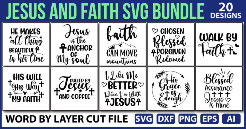 Jesus and Faith SVG Bundle vol.2