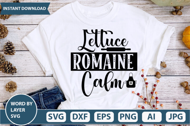 LETTUCE ROMAINE CALM SVG Vector for t-shirt