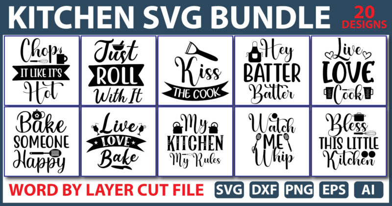 Kitchen svg bundle