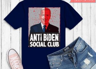 Anti Biden Social Club Distressed US Flag T-Shirt design svg