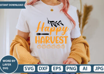 HAPPY HARVEST SVG Vector for t-shirt