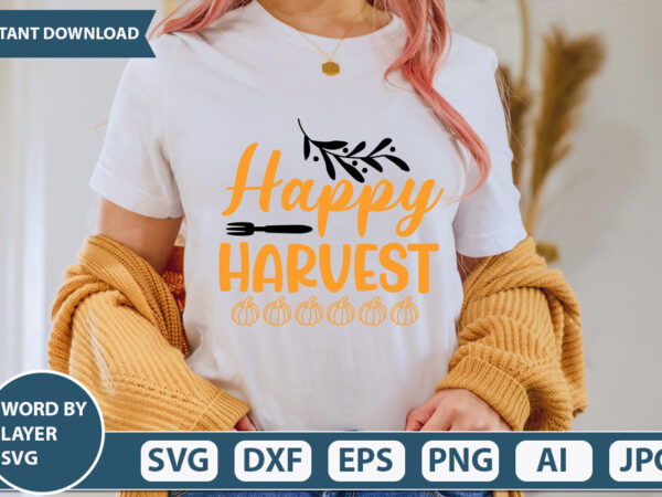 Happy harvest svg vector for t-shirt
