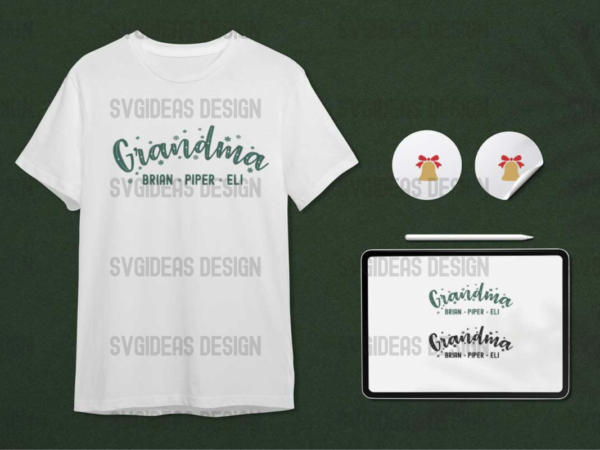 Grandma christmas gift diy crafts svg files for cricut, silhouette sublimation files t shirt design template