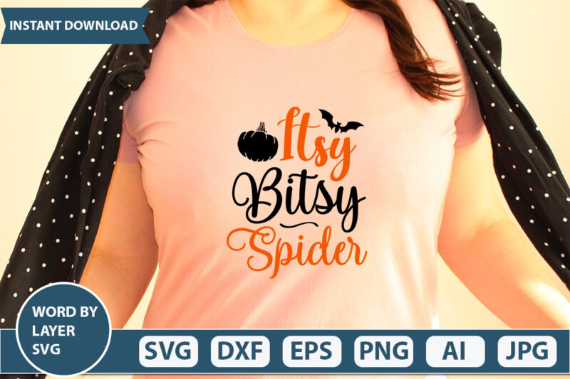 Itsy Bitsy Spider SVG Vector for t-shirt