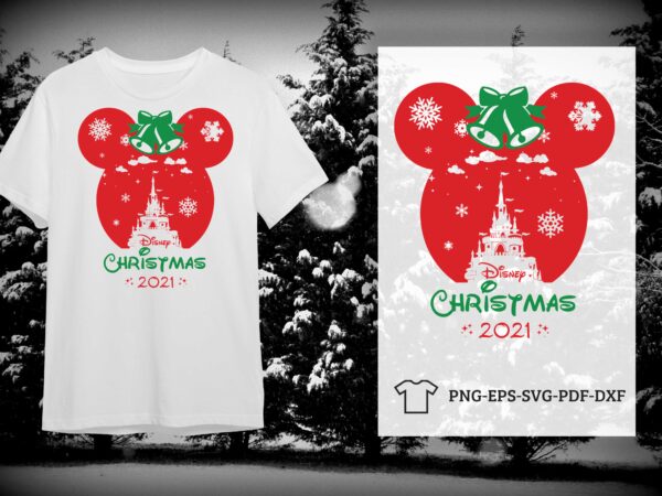 Christmas 2021 mickey head vector diy crafts svg files for cricut, silhouette sublimation files