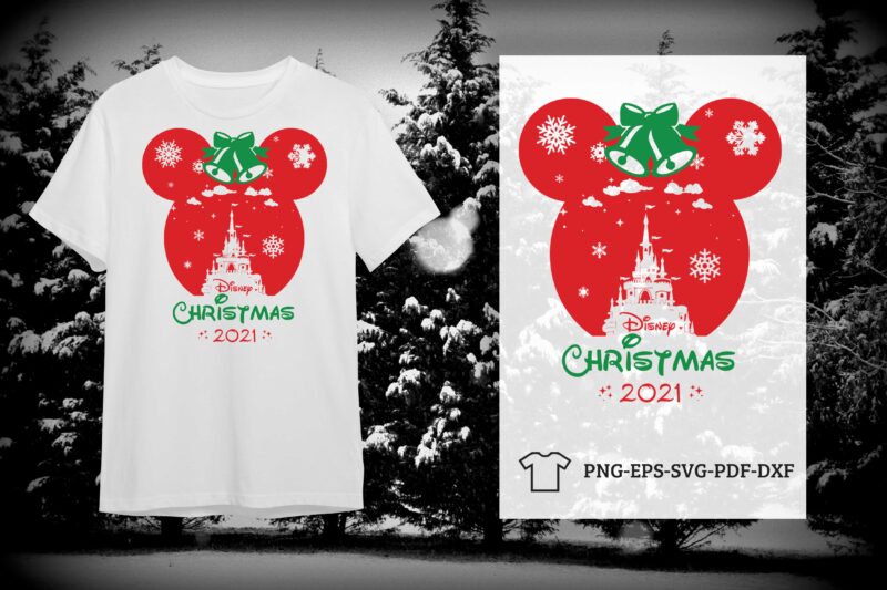 Christmas 2021 Mickey Head Vector Diy Crafts Svg Files For Cricut, Silhouette Sublimation Files