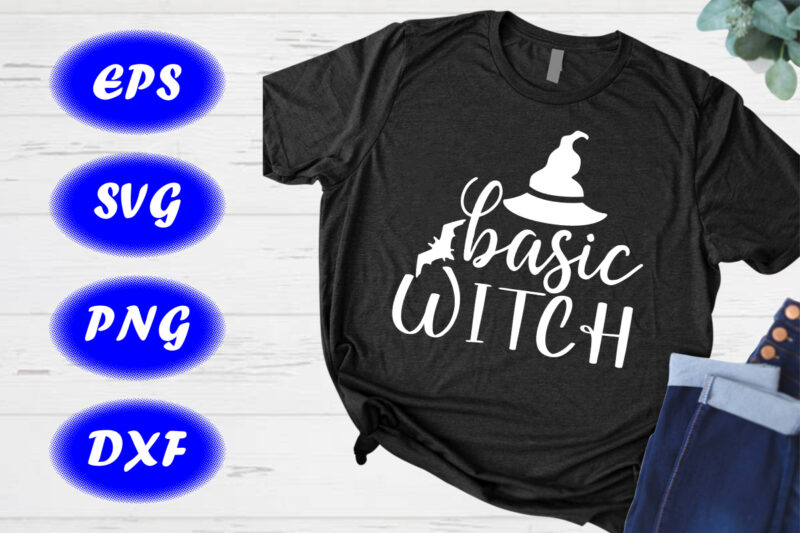 Basic Witch shirt Halloween Hat shirt Halloween Bats shirt Happy Halloween template