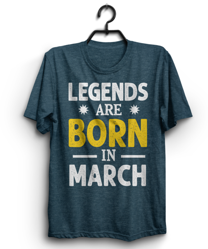 Legends are born in January, February, March, April, May, June, July, August, September, October, November, December, T shirt design bndle